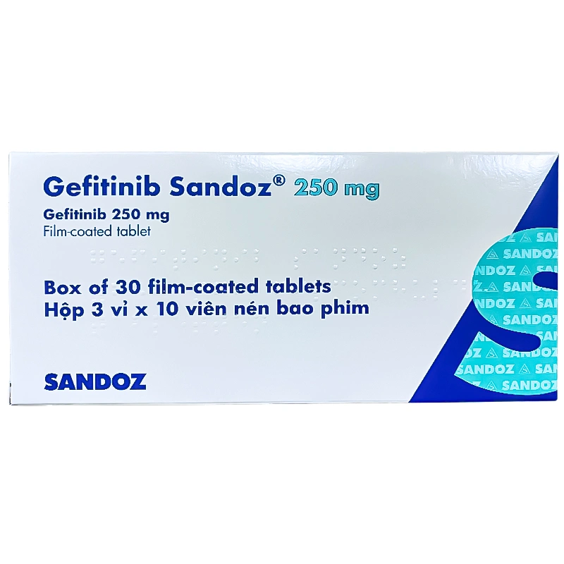 Gefitinib 250mg trị ung thư phổi (3 vỉ x 10 viên) - 